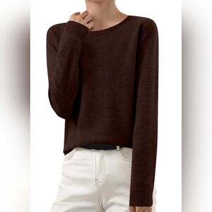 Women's Lightweight Crew Neck Long Sleeve Sweater